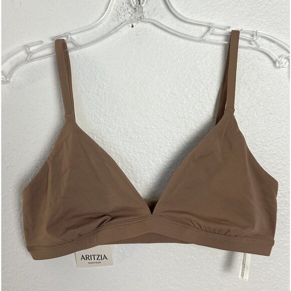Aritzia Toasty Triangle Countour Bralette Size M New - Picture 3 of 11
